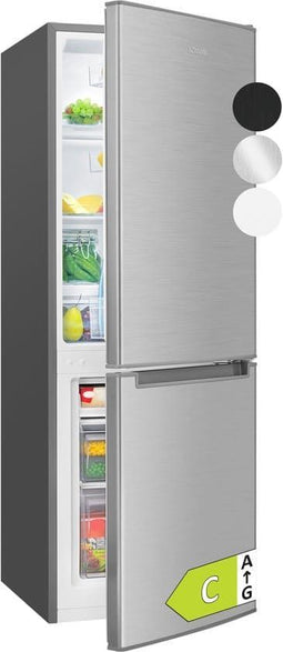 Bomann KG 7359 - Koel-vriescombinatie - 173 Liter - 143 cm hoog - Inox Look - Energieklasse C