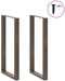 vidaXL - Salontafelpoten - 2 - st - U-vormig - 60x(110-111) - cm - staal - naturel