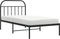vidaXL - Bedframe - met - hoofdbord - metaal - zwart - 100x200 - cm