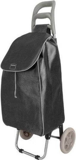 Metaltex - Boodschappentrolley - Boodschappenwagen - 45L Inhoud - Met Afneembare Waterbestendige Nylon Tas - Zwart