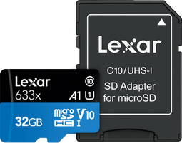 Lexar Performance 633x - microSDHC 32GB - UHS-I Class 10 A1 100MB/s