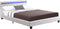 Juskys Verona - Gestoffeerd bed - 120 x 200 cm - LED Verlichting - Wit