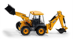 Siku JCB 4CX Graaflaadmachine 1:50 metaal/kunststof geel vele functies compatibel met -modellen met dezelfde schaal