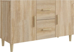 vidaXL - Dressoir - 100x36x60 - cm - bewerkt - hout - sonoma - eikenkleurig