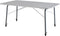 Eurotrail Cadiz L - Campingtafel - 121 x 61 cm - Verstelbare poten - Grijs