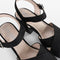 POSH by Poelman SOOF - Dames Sandalen met hak - Imitatiesuède - Zwart - Maat 37