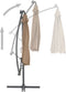 vidaXL - Zweefparasol - met - LED-verlichting - stalen - paal - 300 - cm - taupe