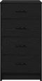 vidaXL - Dressoir - Zwart - Eik - 40x41x75 - cm - Gelaagd - Hout