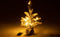 J-Line kerstboom Besneeuwd + pot - jute/kunststof - groen - medium - LED lichtjes - 50 cm hoog