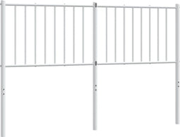 vidaXL - Hoofdbord - 135 - cm - metaal - wit