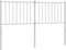 vidaXL - Hoofdbord - 135 - cm - metaal - wit