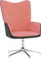vidaXL Relaxstoel met voetenbank fluweel en PVC roze