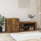 vidaXL - Schoenenkast - 130x35x54 - cm - bewerkt - hout - gerookt - eikenkleurig