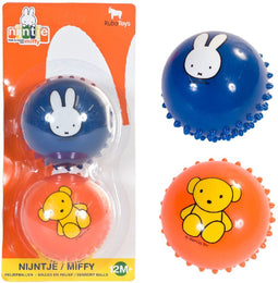 Nijntje Reliefballen - Speelgoedbal - 2 ballen - Blauw en Oranje - Vanaf 12 Maanden