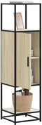 vidaXL - Hoge - kast - 35,5x35x139 - cm - bewerkt - hout - en - metaal - sonoma - eiken