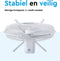 BRASQ F300 - Statiefventilator - 40 cm - 3 snelheden - Wit