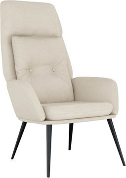 vidaXL Relaxstoel kunstsuède crèmekleurig