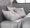 Zohome Kussensloop Satinado - Kussenhoes van 50x50 cm - Set van 2 stuks - 100% Katoen-Satijn - Grijs