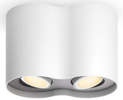 Philips Hue Pillar - Plafondlamp - 2x GU10 White ambiance - Wit