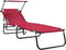 vidaXL - Vouwbare - Ligbed - met - Luifel - Rood - 600D - Oxford - Stof