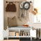 SoBuy FSR63-II-W - Entreebank - Witte schoenenkast met opbergbank - 91 cm breed