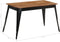 vidaXL - Eettafel - 120x60x76 - cm - massief - acaciahout - en - staal
