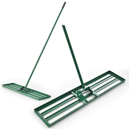 Coast Gazon Egalisatiehark - 106 x 25 cm - 170 cm steel - Ergonomische handgreep - Groen