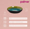 Palmer Bord diep Lotus 21 cm Turquoise Zwart Stoneware 2 stuks