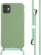 iMoshion Hoesje Geschikt voor iPhone 11 Hoesje Met Koord - iMoshion Siliconen hoesje met koord - Groen