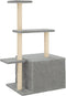 vidaXL - Kattenmeubel - met - sisal - krabpalen - 110 - cm - lichtgrijs