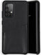Selencia Hoesje Geschikt voor Samsung Galaxy A52 (4G) / A52s / A52 (5G) Hoesje Met Pasjeshouder - Selencia Vayu Vegan Lederen Backcover - Zwart