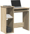 vidaXL - Bureau - met - schappen - 84x40x78 - cm - bewerkt - hout - sonoma - eikenkleur