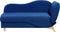 MERI - Chaise longue - Blauw - Rechterzijde - Fluweel