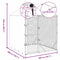 vidaXL - Hondenkennel - met - dak - 2x2x2,5 - m - gegalvaniseerd - staal - zilver