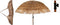Raffia Design - Stokparasol - D220 cm - Inclusief opbergtas - Naturel