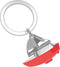 Metalmorphose sleutelhanger zeilboot