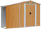 vidaXL - Tuinschuur - 277x93x179 - cm - gegalvaniseerd - staal - bruin
