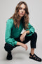 Vila Viellette - Blouse V-neck L/s - Groen (2023)