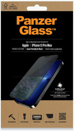PanzerGlass PROP2746 - Screenprotector - Privacy glass en AntiBacterial coating - Transparant