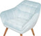 Beliani KARIS - Fauteuil - Blauw - Fluweel