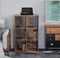 Boekenkast 6 open vakken - wandkast - vintage bruin