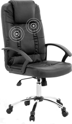 Massagestoel Draaibaar RELAX Kunstleer Zwart