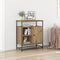 vidaXL - Sideboard - Artisan - Eiken - 69x35x80 - cm - Gemaakt - van - Engineered - Wood - en - Staal