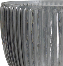 PTMD Danila Windlicht - 15 x 15 x 15 cm - Glas - Grijs