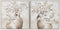 Schilderij Home ESPRIT Vaas Traditioneel 82 x 4,5 x 82 cm (2 Stuks)
