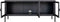 House Nordic Brisbane TV Meubel - Zwart Staal - 3 Glazen Deurtjes - 130x55x40 cm