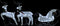 vidaXL - Kerstdecoratie - rendieren - en - slee - 60 - LED's - wit