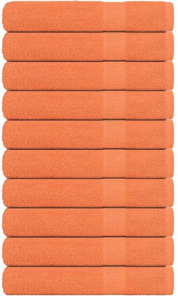 vidaXL - Handdoeken - 10 - st - 100x200 - cm - 360 - g/m² - 100% - katoen - oranje