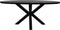 Ovale eettafel - 200x100x76 - Zwart - Mangohout/metaal