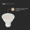 V-TAC VT-205 - LED Spot - GU10 - 4.5W - 400 Lumen - 4000K - IP20 - Melkwit